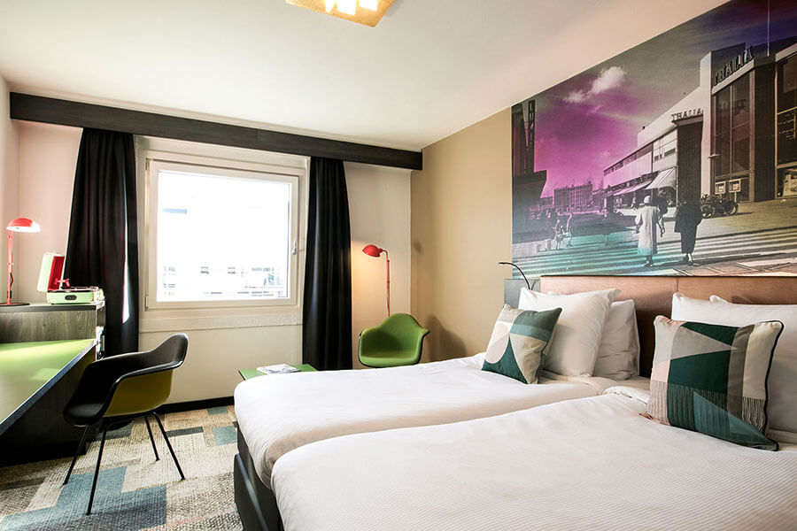 Renovated bedroom Savoy Hotel Rotterdam