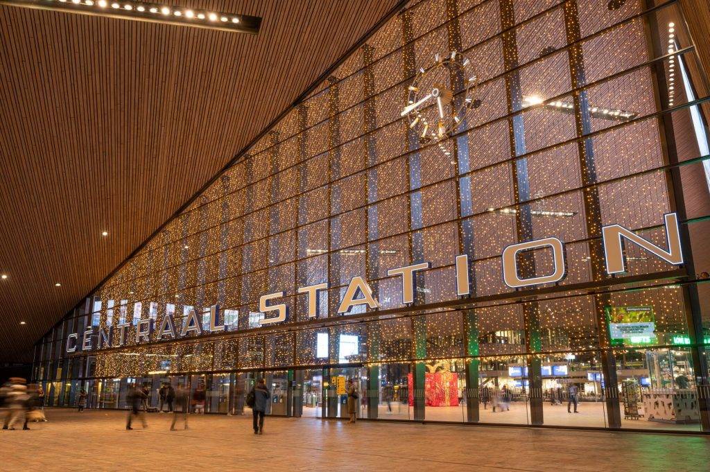 Lightning Rotterdam Central Station