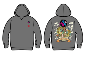 The design of the Takumi x Woei hoodie